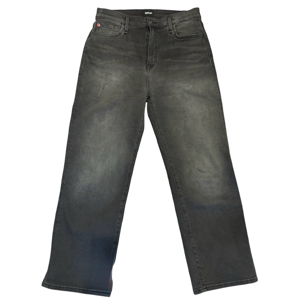 Hudson “Noa” Straight Leg High Rise Jeans in Dark Gray